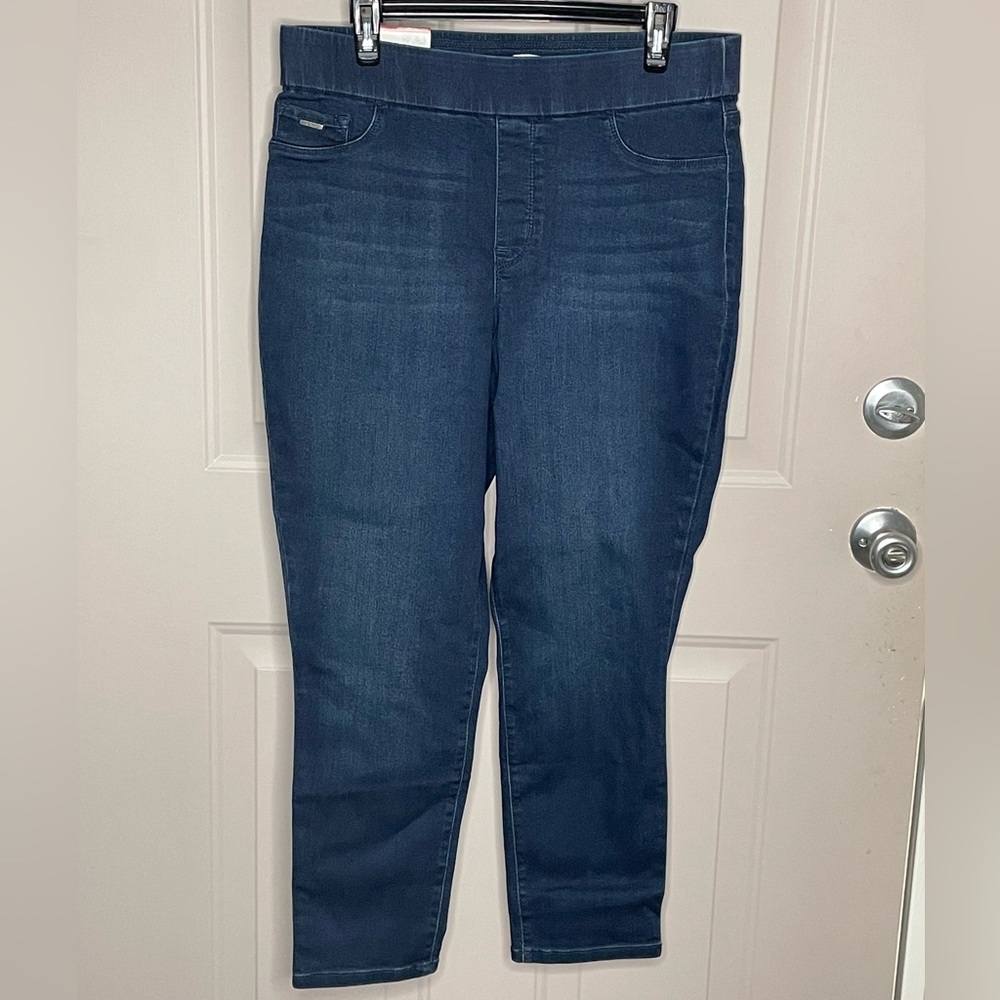 Nine West 14 Heidi Pull-On Crop Yoga Stretch skinny jeans